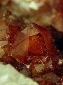Spessartine crystals - click for larger pic